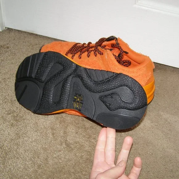 NEW! size 8.5/39 JUST CAVALLI Ladies Orange Fuzzy sneakers - Picture 9 of 15